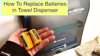 How To Replace Towel Dispenser New Batteries En Motion  Georgia Pacific [upl. by Margaux411]