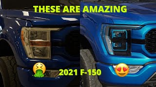 2021 F150 LED Headlight SWAP Instructional [upl. by Alcus]