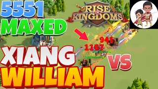 Battle Test Xiang Chandra Saladin William Max 5551  Rise of Kingdoms Cavalry Commanders Pairs [upl. by Sucramat883]