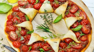 Recette  Tarte soleil tomates cerise origan [upl. by Euqinahs910]