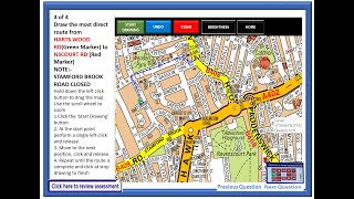 TFL TOPOGRAPHIC IMPORTANTSHORT EXAM ROUTE QUESTION INVOLVING A CLOSED ROADSTAMFORD BROOK ROAD [upl. by Filip]