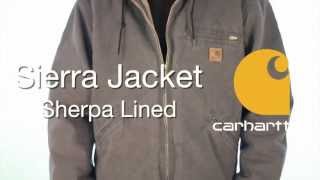 J141 Carhartt Mens Sierra Jacket  Sherpa Lined [upl. by Nnarefinnej]