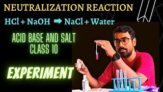 Neutralization reaction EXPERIMENT  HCl  NaOH 🔥 Class 10 Chemistry [upl. by Candie]