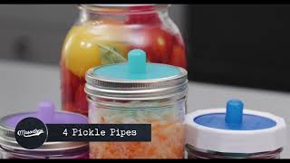 How to Ferment Vegetables in Mason jars with the Masontops Complete Fermentation Kit  Video [upl. by Ditzel67]