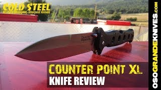 Cold Steel Counter Point XL Mega Folder Knife Review  OsoGrandeKnives [upl. by Sanbo]