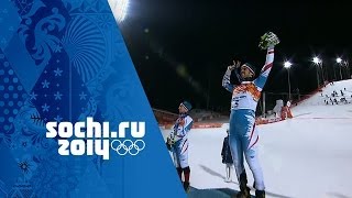 Alpine Skiing  Mens Slalom  Mario Matt Wins Gold  Sochi 2014 Winter Olympics [upl. by Fontes302]