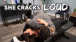 Psychologist with Back Pain Gets CRACKED EXTRA CRUNCHY  Full Treatment with Dr Tyler [upl. by Udenihc999]