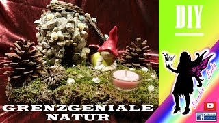 🎨 DIY Grenzgeniale Natur Basteln mit Naturmaterial Teelichthalter [upl. by Ulphiah]