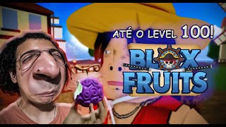 JOGANDO BLOX FRUITS  ATÉ O LEVEL 100 NUMA LIVE bloxfruits youtube [upl. by Nauqe]