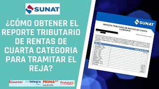 COMO OBTENER EL REPORTE TRIBUTARIO DE RENTAS DE CUARTA CATEGORIA PARA TRAMITAR EL REJA [upl. by Brainard]