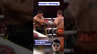 Canelo vs Berlanga Canelo told Berlanga quotKeep fighting and youll be a champion boxing Canelo [upl. by Tteraj]