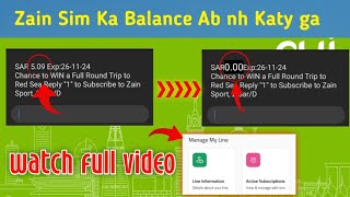 Zain balance Cut problem Solve 💯  Zain new Offer  Zain All code [upl. by Ahders]