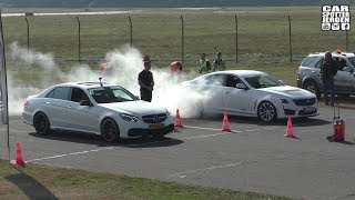 MercedesBenz E 63 AMG S W212 vs Cadillac CTSV vs Nissan GTR vs Mercedes C63 amp More [upl. by Omrelliug]