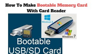 How To Make Bootable Memory Card With Card Reader [upl. by Adahs]