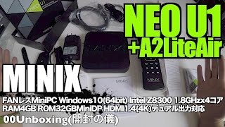 MINIX NEO U1 A2 LiteAir SmartTV BOX Android511搭載 Amlogic S905 RAM2GB ROM16GB 00Unboxing開封の儀 [upl. by Flita]