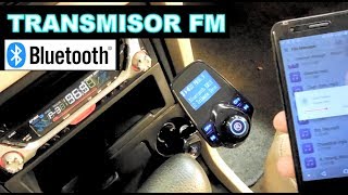 Bluetooth y Transmisor FM para Coche y Telefono prueba de funcionamiento [upl. by Llevert963]