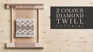 Two Color Diamond Twill Tutorial [upl. by Drofhsa]