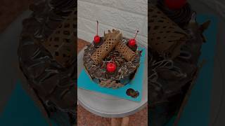 Chocolate fudge cake decorating ideas chocolatefudge cake youtubeshorts trending chocolate [upl. by Xylina]