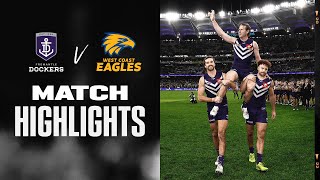 Fremantle v West Coast Eagles Highlights  Round 22 2022  AFL [upl. by Nnairam]