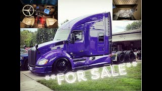 FOR SALE CUSTOM 2017 KENWORTH T680  13 SPEED  510HP 1850 FTLB Torque MX13  336 RATIO [upl. by Gnel]