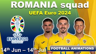 Romania at Euro 2024  Squad Overview amp Important Players [upl. by Ylim489]