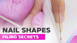 How to File Square Oval and Almond Nails Shapes  Filing Nails Step by Step [upl. by Bodnar]