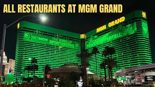 MGM Grand Las Vegas  All Restaurants [upl. by Noroj]