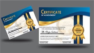 CorelDraw Tutorial  How To Design Certificate in CorelDraw X7  Full beginners Tutorial [upl. by Omero354]