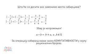 Zakoni sabiranja u skupu racionalnih brojeva  Matematika za 6 razred 32  SuperŠkola [upl. by Ynamreg]