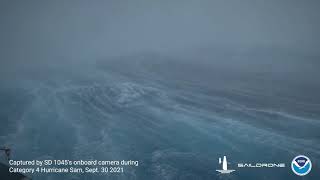 Ocean drone captures video from inside hurricane for first time [upl. by Aicital518]