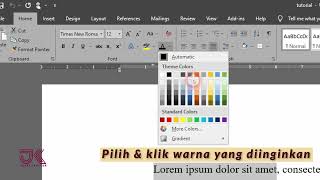 Cara mengubah warna teks di microsoft word [upl. by Gnil]