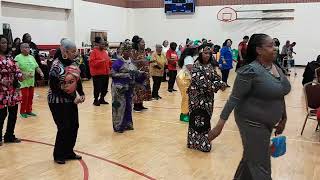 16 WORKSHOP DANCE PreKwanzaa Line Dance Fundraiser  Jazzy Ladies amp Gents [upl. by Annohsak]