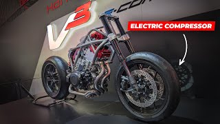 Wild Honda V3 Concept Revealed With Electric Compressor [upl. by Baryram]