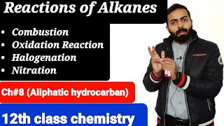 reactions of Alkane  ch8  12th class chemistry [upl. by Hedvige]