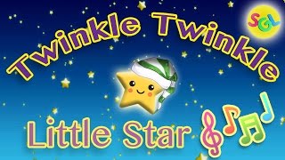 Twinkle Twinkle Little Star Song with Lyrics Nursery Rhymes Bedtime Lullaby Song for Kids Babies SGL [upl. by Nuarb50]