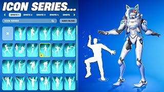 ALL FORTNITE ICON SERIES amp NEW TIKTOK EMOTES 12 [upl. by Coreen]