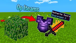 Minecraft But Leaves Drops Super Op Iteams😱 [upl. by Wolsniw]