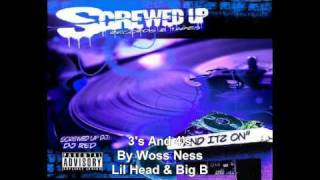 3s and 4s By Woss NessSlowed amp Chopped By Dj Red [upl. by Ettereve190]