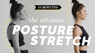 Fix your posture and reduce backpain  10 Minute Daily Stretch Routine [upl. by Kinelski]