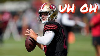 49ers QB Brock Purdy Shuts Himself Down Mid Practice [upl. by Tibbs]