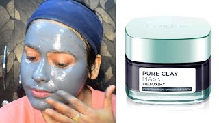 Pure Skin InstantlyLoreal Pure clay Mask Detoxify [upl. by Milo]