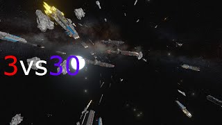 3 cruisers vs 30 corvettesSpace engineers battle [upl. by Yroc343]