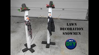 DIY Christmas Lawn Decorations Snowmen [upl. by Frederico]