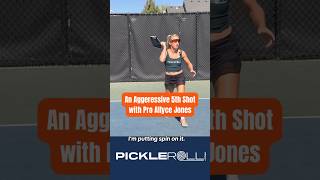 Get ahead in each point with this Aggressive 5th Shot Tip from Pro Allyce Jones😉 pickleball sport [upl. by Lebaron]