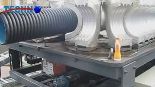 HDPE Double Wall Corrugated Pipe Extrusion LineHDPE Double Wall Corrugated Pipe Production Line [upl. by Itnava]