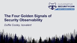 84 The Four Golden Signals of Security Observability  Duffie Cooley Isovalent [upl. by Turino]