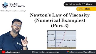 Numerical Examples on Newtons Law of Viscosity Part 3 English Language [upl. by Hagi]