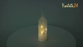 Floristik24 Glasflasche mit LED Weiß [upl. by Orual]