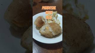 Pandesal bread with egg shorts food bread egg foodie [upl. by Enirehs]