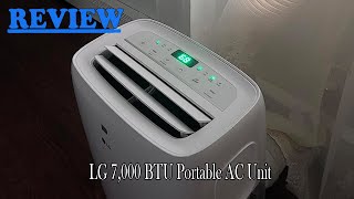 LG 7000 BTU Portable Air Conditioner Review  Watch before ordering [upl. by Yttig]